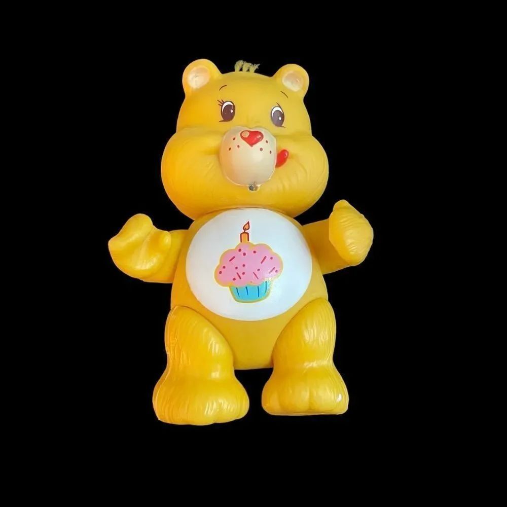Vintage 80's Care Bears Birthday Bear Posable Figurine